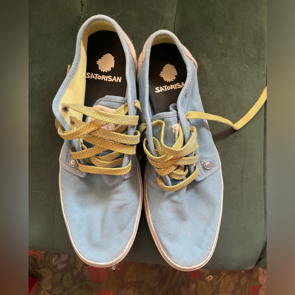 Sartorisan blue and yellow sneakers